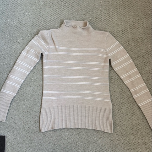 French Connection Beige Striped Sweater - Picture 5 of 8